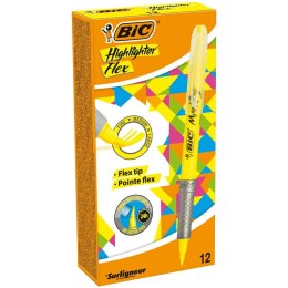 Marker fluorescencyjny Bic Highlighter Flex Żółty 12 Sztuk