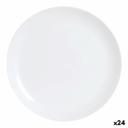 Płaski Talerz Luminarc Diwali Biały Szkło 25 cm (24 Sztuk)