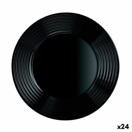 Płaski Talerz Luminarc Harena Negro Czarny Szkło 25 cm (24 Sztuk)