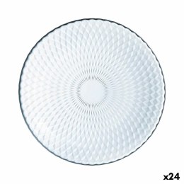 Płaski Talerz Luminarc Pampille Clear Przezroczysty Szkło 25 cm (24 Sztuk)