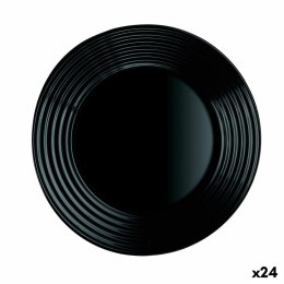Talerz deserowy Luminarc Harena Czarny Szkło (19 cm) (24 Sztuk)