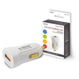 Ładowarka samochodowa do smartfona SAVIO Quick Charge 3.0 SA-05/W (3000 mA; USB)