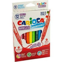 Zestaw markerów Carioca Birello 12 Części Wielokolorowy Podwójny punkt (12 Części) (4 Sztuk)