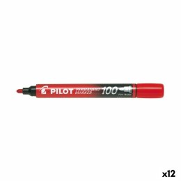 Marker permanentny Pilot SCA-100 Czerwony (12 Sztuk)