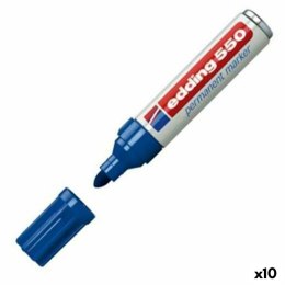 Marker permanentny Edding 550 Niebieski (10 Sztuk)