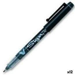 Długopis z płynnym atramentem Pilot V-Sign Czarny 0,6 mm (12 Sztuk)