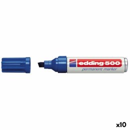 Marker permanentny Edding 500 Niebieski (10 Sztuk)