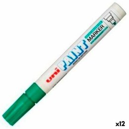 Marker permanentny Uni-Ball PX-20 Kolor Zielony (12 Sztuk)