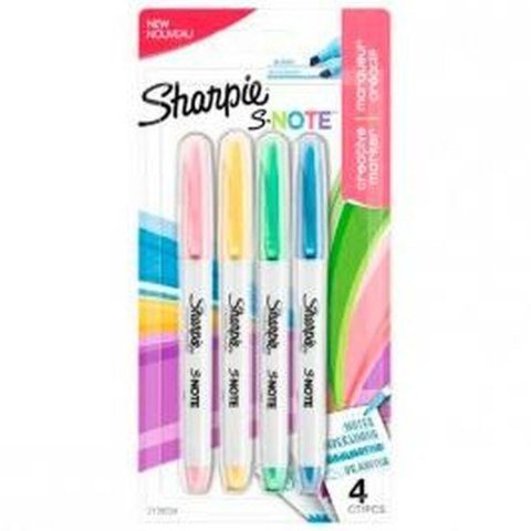 Zestaw markerów Sharpie S-Note Wielokolorowy 4 Części 1-3 mm (12 Sztuk)