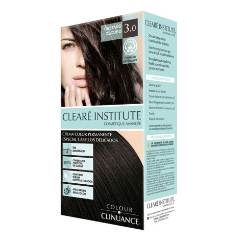 Koloryzacja permanentna w kremie Clearé Institute Colour Clinuance Nº 3.0-castaño oscuro (1 Sztuk)