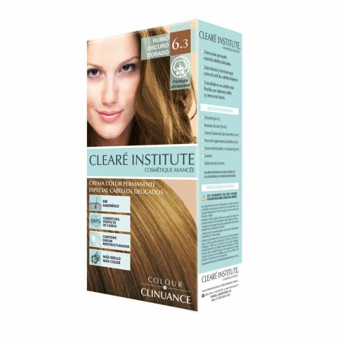 Koloryzacja permanentna w kremie Clearé Institute Colour Clinuance Nº 6.3-rubio oscuro dorado (1 Sztuk)