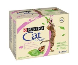 PURINA Cat Chow Jagnięcina, zielona fasolka - mokra karma dla kota - 10x85 g