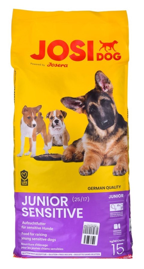 JOSERA JosiDog Junior Sensitive - sucha karma dla psa - 15 kg