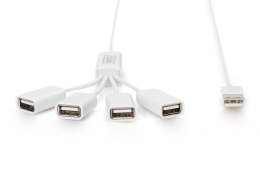 Hub USB DIGITUS DA-70216 (4x USB 2.0; kolor biały)