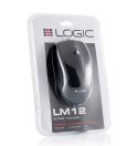 Mysz LOGIC LM-12 M-LC-LM12 (1000 DPI; kolor czarny)