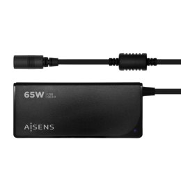 Adapter Elektryczny Aisens Cargador 65 W Automatico Universal Multitension Para Portatil Con 9 Conectores + USB-A QC.3.0