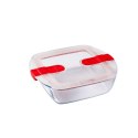 Hermetyczne pudełko na lunch Pyrex Cook&heat 1 L 20 x 17 x 6 cm Czerwony Szkło (6 Sztuk)