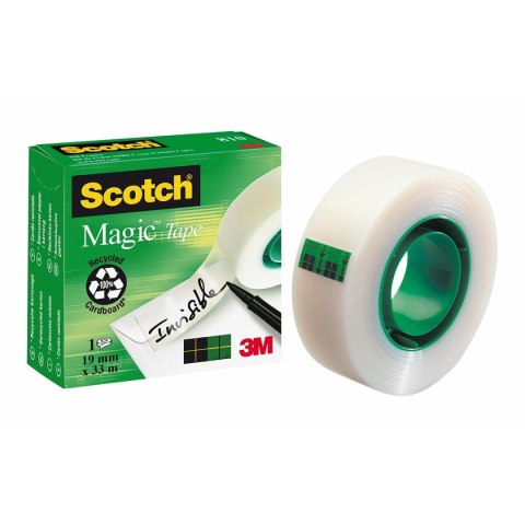 Taśma przylepna Scotch Magic Przezroczysty Biały 19 mm x 33 m (12 Sztuk)