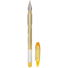 Długopis z płynnym atramentem Uni-Ball Sparkling UM-120SP Złoty 0,5 mm (12 Części)