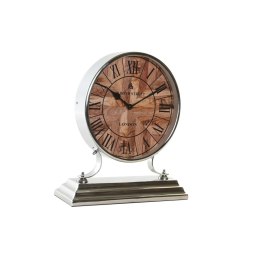 Stolné hodiny DKD Home Decor 30 x 9,5 x 33 cm Naturalny Srebrzysty Aluminium Drewno mango Tradycyjny