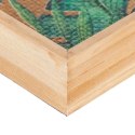 Tacka do przekąsek 45 x 31 x 5 cm Kartki Naturalny Drewno Rattan 3 Części