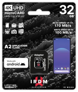 Karta pamięci microSD IRDM 32GB UHS-I U3 A2 + adapter