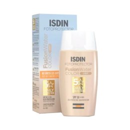 Ochrona przeciwsłoneczna z kolorem Isdin Fusion Water Spf 50 Light 50 ml