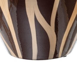 Wazon Zebra Ceramika Złoty Brązowy 23 x 23 x 43 cm