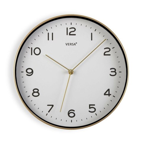 Zegar Ścienny Versa Złoty 30,5 x 4,3 x 30,5 cm Kwarc Poliuretan