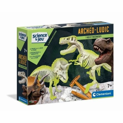 Dinozaur Clementoni Archéo Ludic - T-Rex & Triceratops Phosphorescent