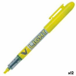 Marker fluorescencyjny Pilot V Light Żółty (12 Sztuk)