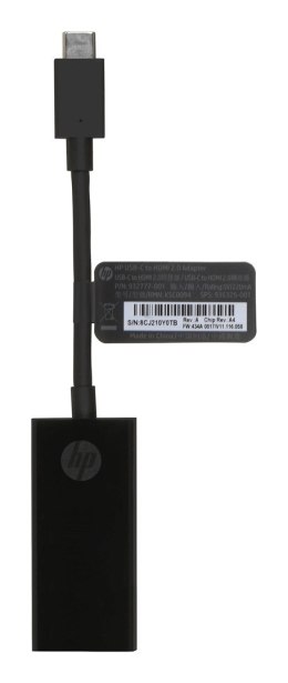 Przejściówka HP USB-C to HDMI 2.0 Adapter czarna 2PC54AA