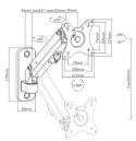 Ramię regulowane do monitora do montażu na ścianie, do 27 cali/7 kg