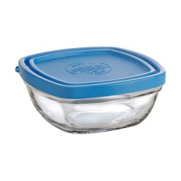Hermetyczne pudełko na lunch Duralex Freshbox Niebieski Kwadratowy (300 ml) (11 x 11 x 5 cm)
