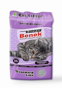 CERTECH Super Benek Standard Lawenda - żwirek dla kota zbrylający 25l (20kg) (WYPRZEDAŻ)