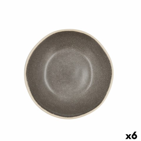 Talerz głęboki Bidasoa Gio Ceramika Szary 19 cm (6 Sztuk)