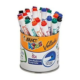 Zestaw markerów Bic Kids Mini Velleda 24 Części Biała tablica Wielokolorowy