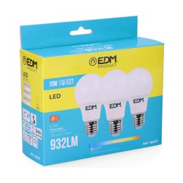 Zestaw 3 żarówek LED EDM 98207 F 60 W 10 W E27 810 Lm 932 Lm Ø 6 x 10,8 cm (6400 K)