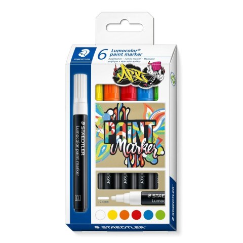 Zestaw markerów Staedtler Lumocolor 349 6 Części Wielokolorowy