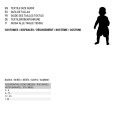 Kostium dla Dzieci Czarny Zombies (2 Sztuk) - 5-6 lat