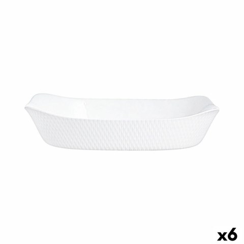 Półmisek Kuchenny Luminarc Smart Cuisine Biały Szkło 34 x 25 cm (6 Sztuk)