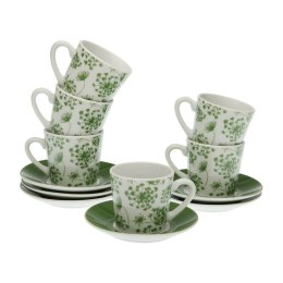 Zestaw 6 filiżanek z talerzykami Versa Amanda 90 ml Wielokolorowy Porcelana