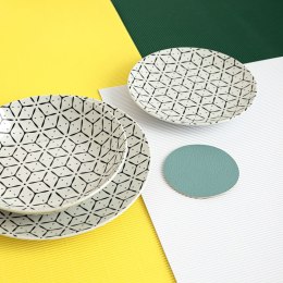 Zestaw Obiadowy Quid Creativa Biały/Czarny Ceramika 18 Części