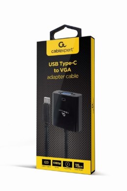 GEMBIRD ADAPTER USB TYP-C DO VGA (F) 15 CM, CZARNY