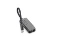 LINQ HUB USB-C ADAPTER 3IN1 USB-C (1X HDMI 2.0 4K/60HZ, 1X USB-A 3.2 GEN1, 1X USB-C PD 100W DO ZASILANIA),PLECIONY KABEL 12CM