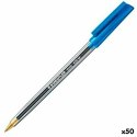 Pióro Staedtler Stick 430 Niebieski (50 Sztuk)