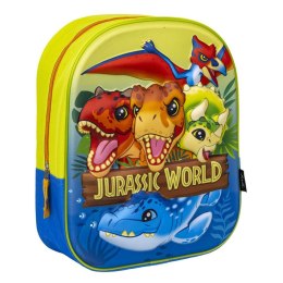 Plecak szkolny 3D Jurassic Park Niebieski Jasny Zielony 25 x 31 x 10 cm