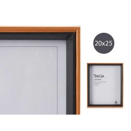 Ramka na Zdjęcia Czarny Brązowy 22 x 27 x 3 cm Szkło Drewno MDF