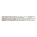 Zestaw tacek DKD Home Decor Biały Bambus Masa perłowa 40 x 30 x 5 cm (2 Sztuk)