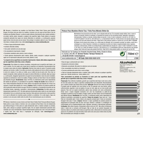 Farba Bruguer Chalky Finish Turkusowy 750 ml